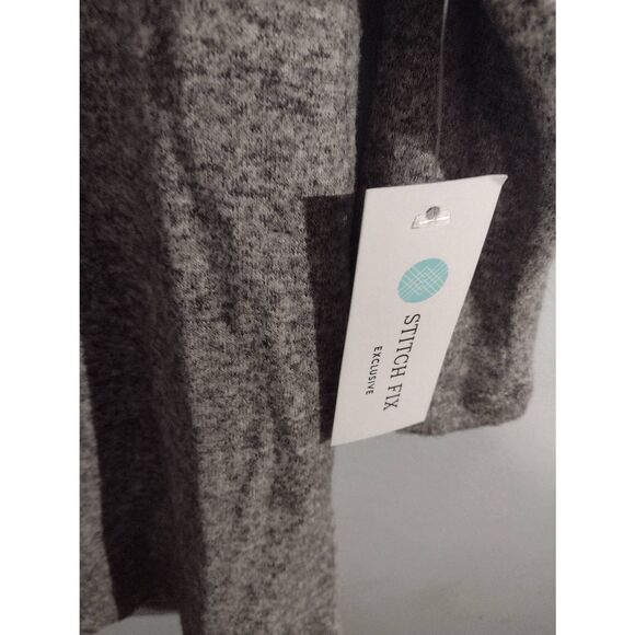 NWT Coin 1804 Sweater Womens Large Gray 3/4 Sleeve Claira Cross Back - Picture 4 of 6